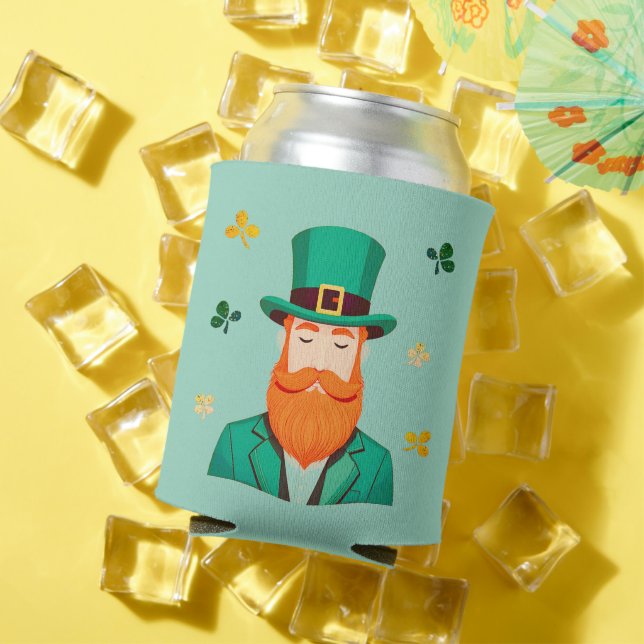 Rafraîchisseur Pour Canette Leprechaun Clover Shamrock Patrick's Day (Été in situ)