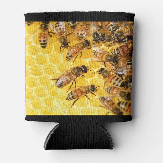 Rafraîchisseur Pour Canette Les abeilles sur Honeypeb Can Coozy (Devant)