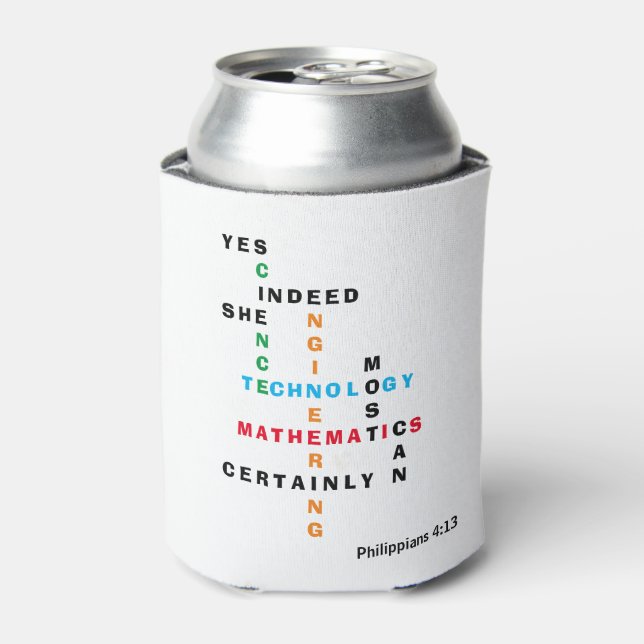 Rafraîchisseur Pour Canette Les Femmes Dans Le Mot Croisé STEM (Can devant)