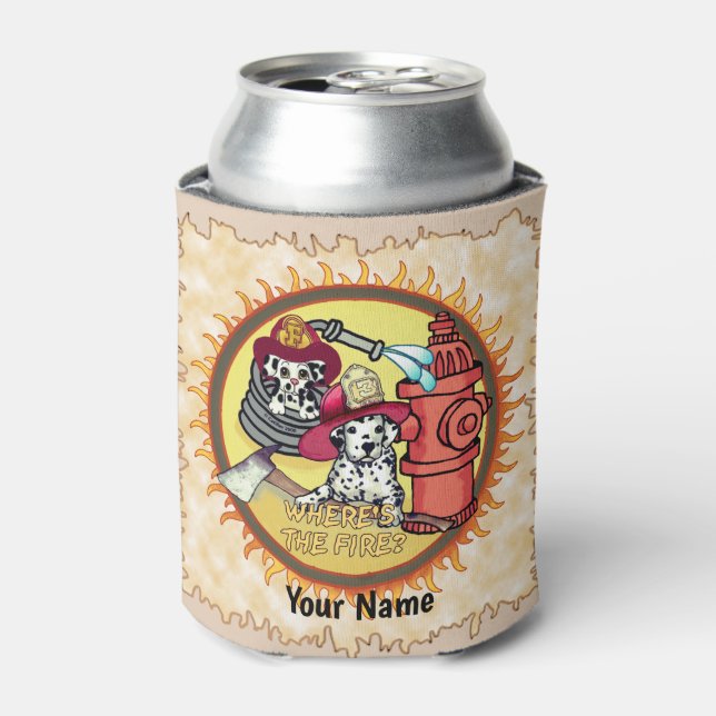 Rafraîchisseur Pour Canette Les pompiers de chien peuvent refroidir (Can devant)