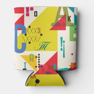 Rafraîchisseur Pour Canette Lettres décoratives : Motif tiré à la main.