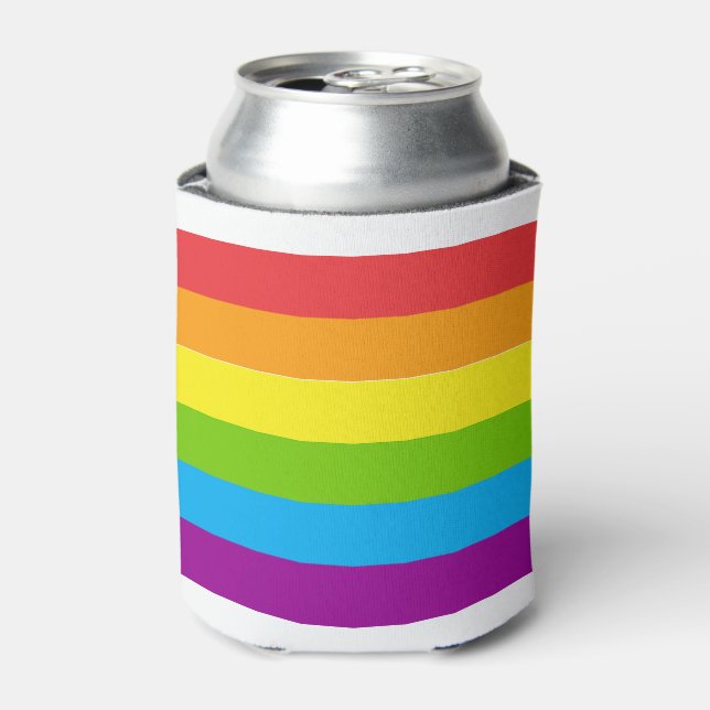 Rafraîchisseur Pour Canette LGBTQ FIDE Rainbow Stripes (Can devant)