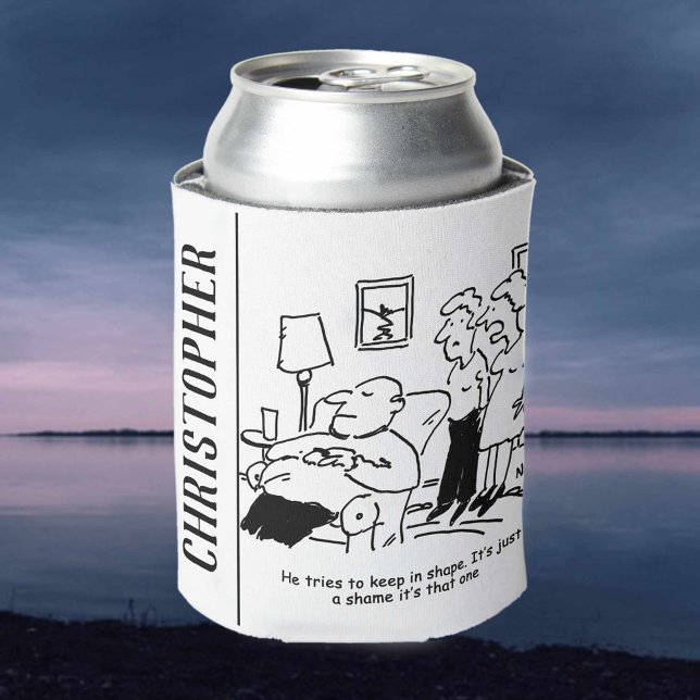 Rafraîchisseur Pour Canette L'Homme Obèse Inapte En Surpoids Essaie De Garder  (Créateur téléchargé)