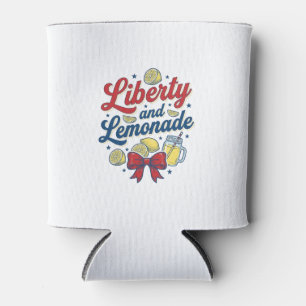 Rafraîchisseur Pour Canette Liberté et limonade patriotique citron vecteur T-s