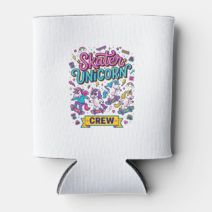 Rafraîchisseur Pour Canette Licorne Skater Licorne Crew Rétro Style Imprimé su