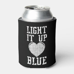 Rafraîchisseur Pour Canette Light It Up Chemise bleue Sensibilisation sur l'au