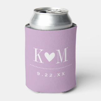 Rafraîchisseur Pour Canette Lilac Purple Mariage moderne Monogramme
