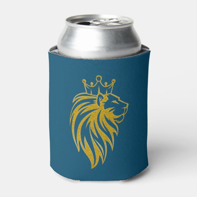 Rafraîchisseur Pour Canette Lion Avec Couronne - Style Or 2 (Can devant)