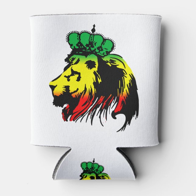 Rafraîchisseur Pour Canette Lion de Judah Rasta (Devant)