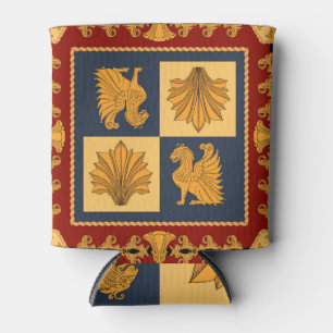 Rafraîchisseur Pour Canette Lions d'or : design foulard Art Nouveau