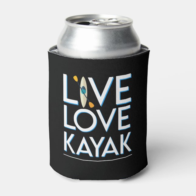 Rafraîchisseur Pour Canette Live Love Kayak Kayaking Design génial (Can devant)