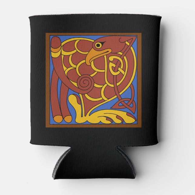Rafraîchisseur Pour Canette Livre De Kells Celtic Knot Oiseau Médiéval (Devant)