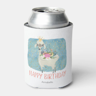 Rafraîchisseur Pour Canette Llama Amour Aquarelle Mignon Anniversaire Fête 