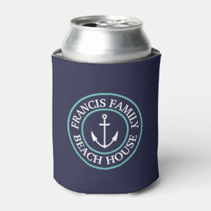 Rafraîchisseur Pour Canette Logo d'Ancre Aqua de la Marine Personnalisé