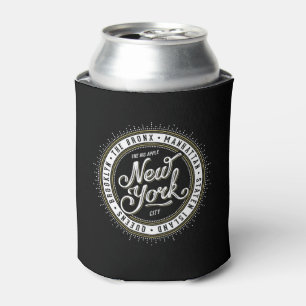 Rafraîchisseur Pour Canette Logo de thème de New York en noir et blanc