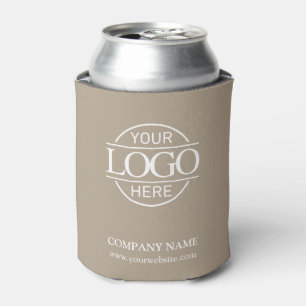 Rafraîchisseur Pour Canette Logo d'entreprise élégant simple taupe beige