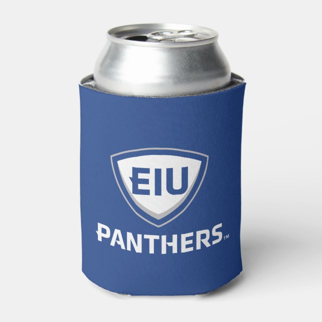 Rafraîchisseur Pour Canette Logo Eastern Illinois Panthers Shield & Wordmark (Can devant)