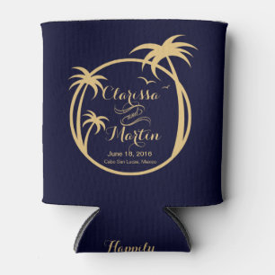 Rafraîchisseur Pour Canette Logo tropical de Palm Beach sable marine
