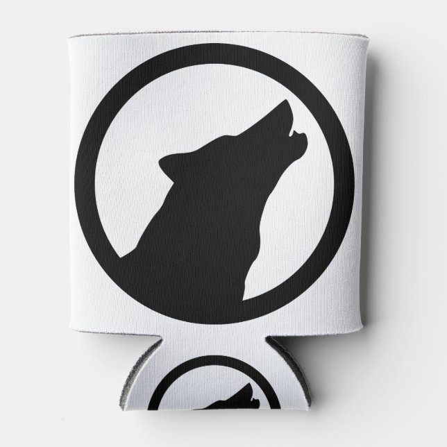 Rafraîchisseur Pour Canette Logo Wild Wolf Howling (Devant)