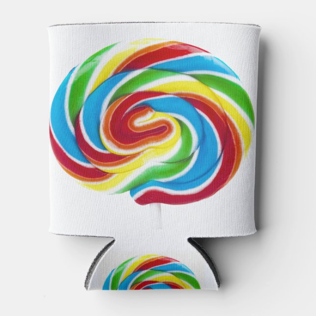 Rafraîchisseur Pour Canette Lollipop Rainbow Swirl (Devant)