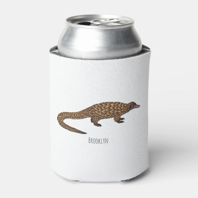 Rafraîchisseur Pour Canette Long-tailed pangolin cartoon illustration  (Can devant)