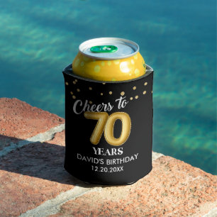 Rafraîchisseur Pour Canette L'or noir encourage à 70 ans Anniversaire Can Cool