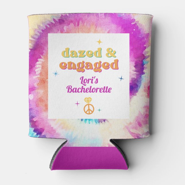 Rafraîchisseur Pour Canette LORI Tie Dye Dazed Engagé les années 70 Retro Bach (Devant)