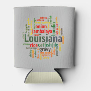 Rafraîchisseur Pour Canette Louisiana Word Cloud peut confortable peut refroid
