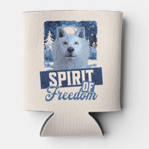 Rafraîchisseur Pour Canette Loup Arctique Esprit de Liberté Création Faunique