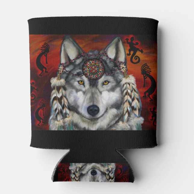 Rafraîchisseur Pour Canette Loup Gris (Dos)