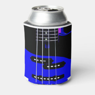 Rafraîchisseur Pour Canette Louveur de musique de guitare bleu électrique