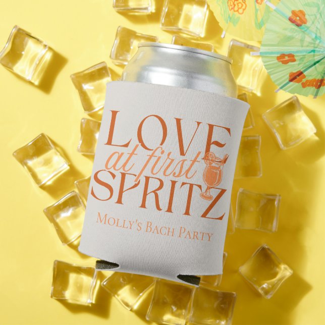 Rafraîchisseur Pour Canette Love at First Spritz - Fun Orange Bachelorette (Été in situ)