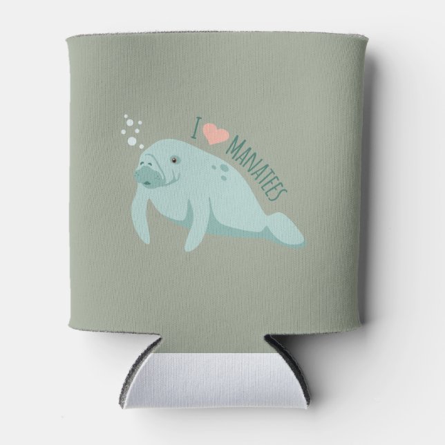 Rafraîchisseur Pour Canette Love Manatees (Devant)