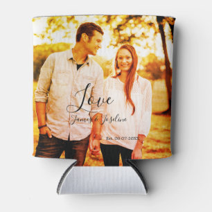 Rafraîchisseur Pour Canette Love photo ajouter nom est. Date année couple mari