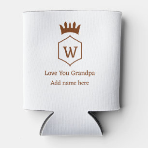 Rafraîchisseur Pour Canette Love you grand-pa couronne ajouter nom détails bru