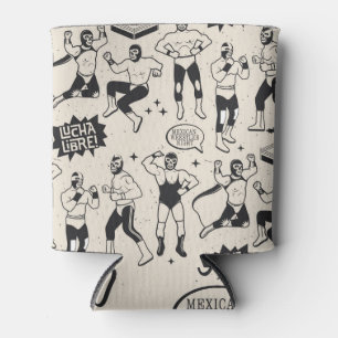 Rafraîchisseur Pour Canette Lucha Libre : motif de lutteurs mexicains