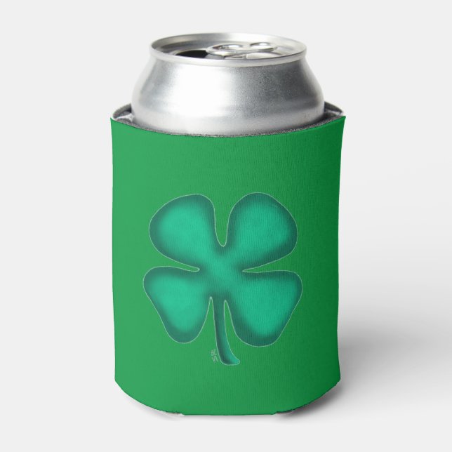 Rafraîchisseur Pour Canette Lucky 4 feuilles irlandais Clover vert peut refroi (Can devant)