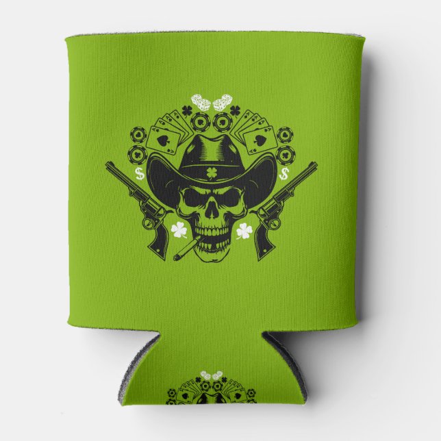 Rafraîchisseur Pour Canette Lucky Poker Skull (Devant)