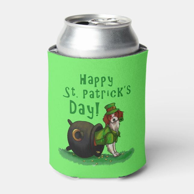 Rafraîchisseur Pour Canette Lucky St. Patrick's Day Dog (Can devant)