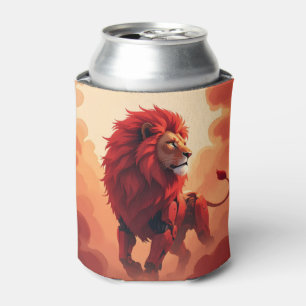 Rafraîchisseur Pour Canette Lueur Rouge Profond – Le Lion du Destin Brûlant.  