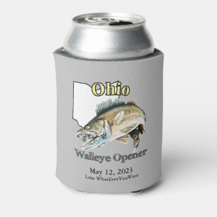 Rafraîchisseur Pour Canette Lumière d'ouverture de l'Ohio Walleye sur mesure