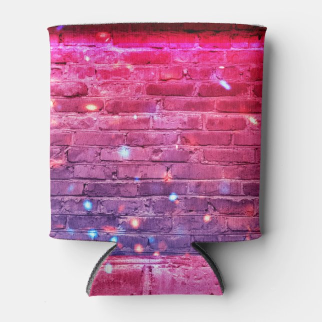 Rafraîchisseur Pour Canette Lumière néon : mur de brique vide. (Devant)