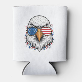 Rafraîchisseur Pour Canette Lunettes de soleil aigle patriotique Vintage Vecto