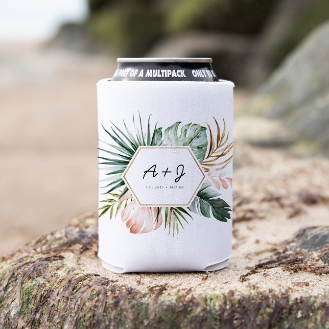 Rafraîchisseur Pour Canette Lush Tropical Mariage Can Cooler Cosy (Créateur téléchargé)