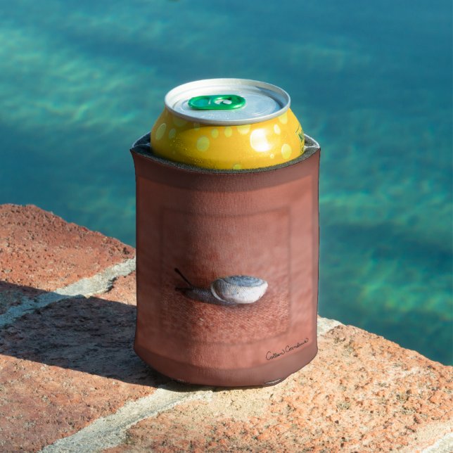 Rafraîchisseur Pour Canette Macro Photographie de Snail sur Terracotta (Piscine in situ)