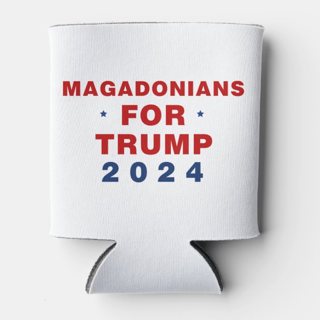 Rafraîchisseur Pour Canette Magadoniens pour Trump 2024 Rouge bleu (Devant)