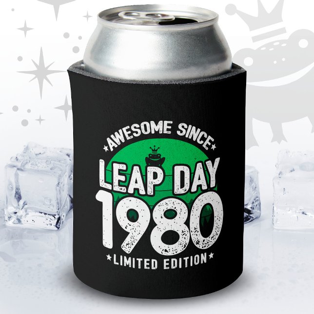 Rafraîchisseur Pour Canette Magnifique depuis 1980 Leap Année Jour Février 29  (Créateur téléchargé)