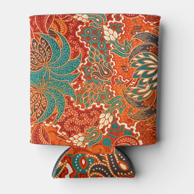 Rafraîchisseur Pour Canette Malaysian Batik : Beau Motif d'art. (Devant)