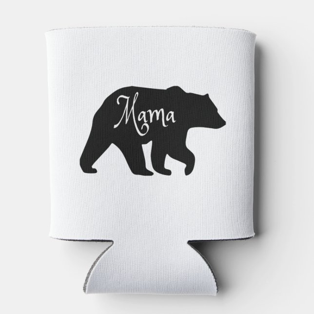 Rafraîchisseur Pour Canette Mama Bear noir et blanc (Dos)