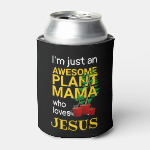 Rafraîchisseur Pour Canette MAMA, PLANTE MAMA AIME JÉSUS Monogramme